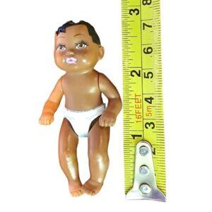 Barbie Baby Chrissy African American Dark Skin Brown Eyes Painted Diaper Figure